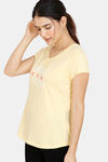 Zivame My Bestie Knit Cotton Top - Golden Haze — thumbnail 2